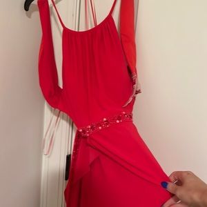 Red formal dress